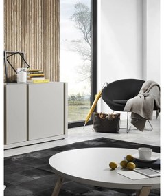 Biały stolik Kave Home Solid, ø 90 cm