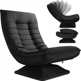 Leżanka ABERDEEN, 87x60x105cm, czarna Casaria