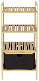 Czarno-naturalny bambusowy regał łazienkowy 44x93,5 cm Ecori – Wenko