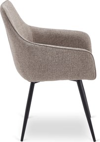 Krzesło Tapicerowane do Salonu PALMA Cappuccino Nowoczesne