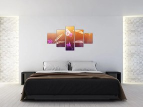 Obraz - Różowy motyl (125x70 cm)