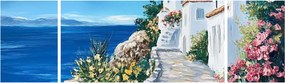 Obraz - Uliczka nad morzem (170x50 cm)
