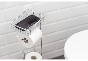 Stojak na papier toaletowy ze stali chromowanej w kolorze srebra – Wenko