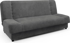 Sofa z Funkcją Spania PIANO Rozkładana Wersalka Dwuosobowa Ciemnoszara Nowoczesna do Salonu