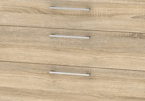 Regał biurowy z szufladami Prima 4 dąb sonoma