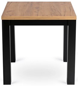 Stół Kwadratowy Rozkładany MAX 80-160 cm Dąb Craft/Czarny Nowoczesny Loft