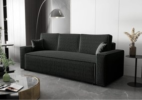BEDANTE Sofa AMBRO Poso 34 z funkcją spania, antracytowy, sofa z pojemnikiem, skrzynia na pościel, kanapa do salonu, kanapa, sofa, sofa z funkcją spania