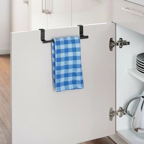 Wenko Regulowany uchwyt na ścierki ze stali nierdzewnej 22-35 cm, czarny, S