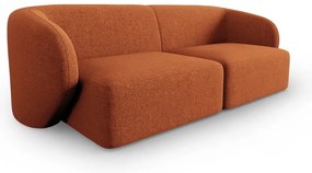 Sofa z tkaniny szenilowej w kolorze terakoty 188 cm Paolo – Milo Casa