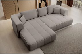 Narożnik ALBIO S Lewostronny z elektryczną regulacją siedziska, funkcja spania, wolnostojący w tkaninie EDEN 07 WERSAL