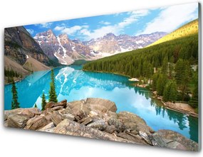 Panel Szklany do Kuchni Górska Panorama Z Jeziorem