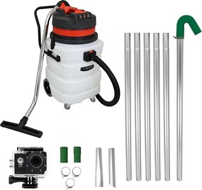 Odkurzacz na mokro i sucho 90L, drążki do rynien i kamera
