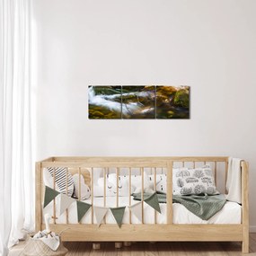 Obraz strumienia (z zegarem) (90x30 cm)