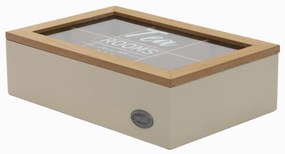 Pojemnik na herbatę z przegródkami TEA ROOM, 23 x 15,5 x 8 cm