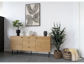 Niska komoda w dekorze dębu w naturalnym kolorze 150x74 cm Kyoto – House Nordic