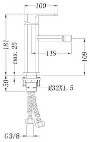 Bateria bidetowa 1238CChrom