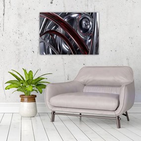 Obraz szarej abstrakcji (70x50 cm)