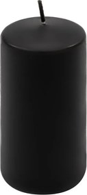 Zestaw świec filarowych, 10 cm, Ø 5 cm, czarne, 8 szt.