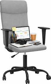 Jasnoszare krzesło biurowe z regulowaną wysokością N9-K71