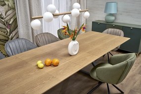 Stół rozkładany HENRY 180(300)x100 dąb naturalny/czarny HALMAR