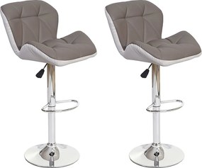 Stołek barowy MCW-A92 (zestaw 2 szt.),  taupe-grey