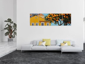 Obraz - Drzewo pomarańczowe (170x50 cm)