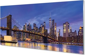 Panel Szklany Most w Blasku Zachodzącego Słońca