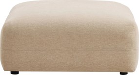 Kanapa 3-osobowa z pufem z teksturowanej tkaniny w kolorze beżowym MIBASTO