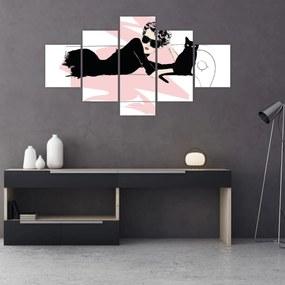 Obraz - Modna dama (125x70 cm)