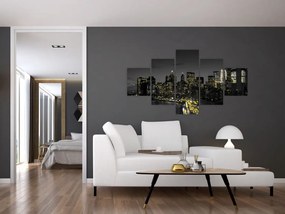 Obraz nocnej metropolii (125x70 cm)