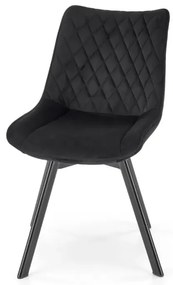 Krzesło tapicerowane K520 VELVET czarne obracane HALMAR