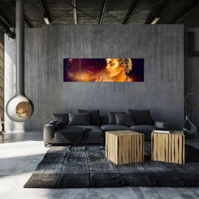 Obraz - Złota Królowa (170x50 cm)