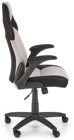 MILO fotel gabinetowy popielaty czarny,TILT, membrana,