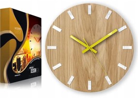 Zegar na ścianę nowoczesny drewniany z cichym mechanizmem okrągły solidny