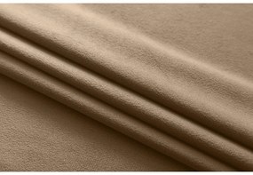 Beżowa zasłona zaciemniająca VELVET 140x270 cm Zawieszanie: Taśma z wiązaniami