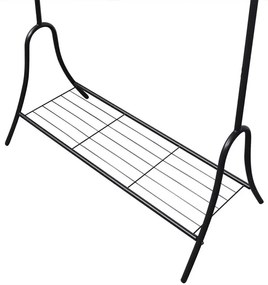 Czarny zdobiony wieszak na ubrania W2-L15