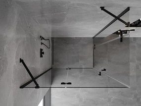 Mexen Mist-H Duo kabina prysznicowa uchylna lewa 95 x 85 cm, transparent, czarna - 8A5-095L-085P-70-00