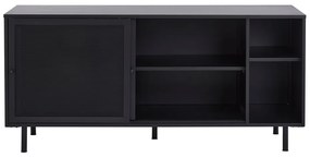 Czarna metalowa komoda z drzwiami przesuwnymi 160x75x46 cm Veep – Unique Furniture