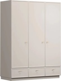 Szafa Lorini 150 cm z półkami - kaszmir / złote uchwyty T-bar
