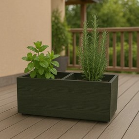 Doniczka MADERA CASE ECO WOOD 77 cm, ciemnobrązowy, M