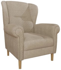 Jasnobrązowy fotel typu uszak Swan – Ropez