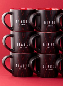 Kubek Diablo Chairs, czarno-czerwony