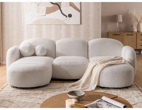 Kremowy narożnik z materiału bouclé (w kształcie litery U) Orbit – Ropez