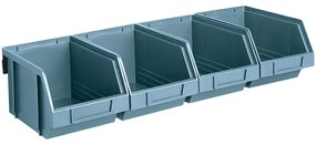 Stalowe listwy z pojemnikami, 4x pojemnik 146x237x124 mm