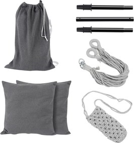 MIADOMODO Wiszący fotel bujany, antracyt