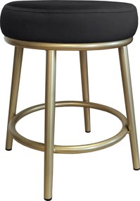 Taboret Ben tkanina Welur stelaż metalowy STOŁEK LOFT : Kolor Stelaża - Złoty, Kolor tkaniny - VELVET - MG19, Typ tkaniny - Velvet