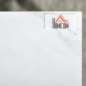 HOMCOM Zestaw stolików, łatwe w utrzymaniu powierzchnie, stalowa rama, Biały/Czarny