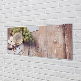 Szklany Panel Przekąski i Czerwone Wino