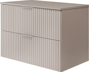 Szafka pod umywalkę, Kaszmir, 80 x 57 x 46 cm, uchwyt srebrny + Blat