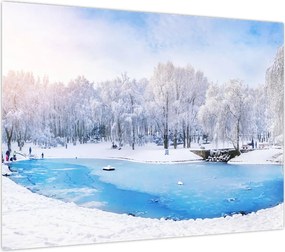 Obraz - Lodowe jezioro (70x50 cm)